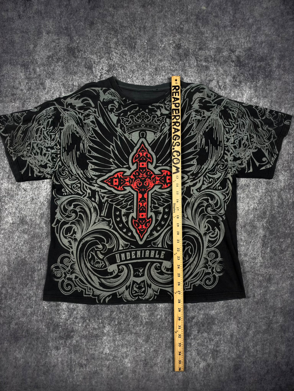 (GRAIL) 2000s WINGED CROSS SHIRT (XL)