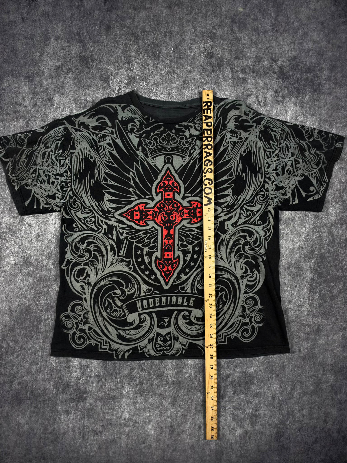 (GRAIL) 2000s WINGED CROSS SHIRT (XL)