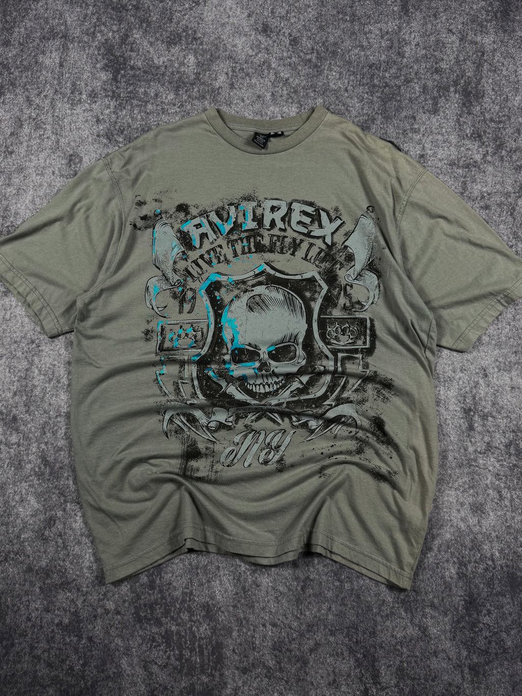 (rare) 2000s avirex chrome shirt (XL)