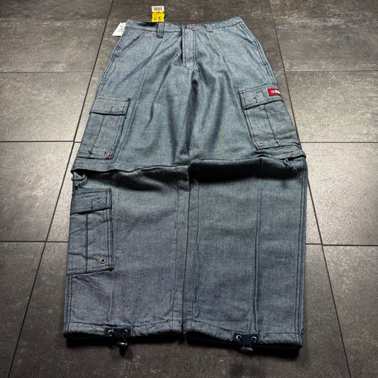 Y2K Deadstock JNCO Style Paco Convertible Wide Leg Baggy Jeans (32x34)