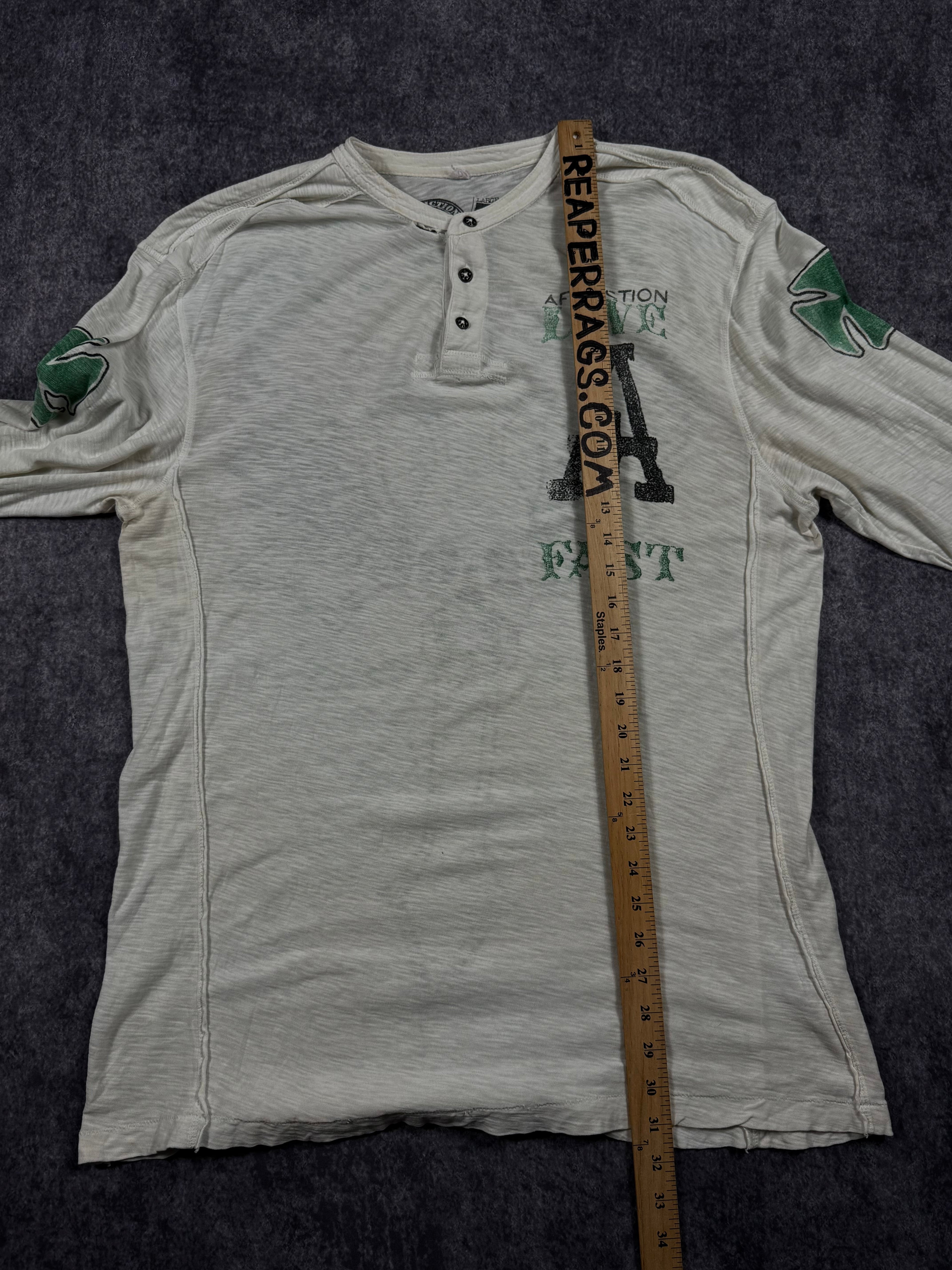 (rare) 2000s affliction long sleeve shirt (L)