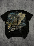 (rare) 2000s winged chrome shirt (L)