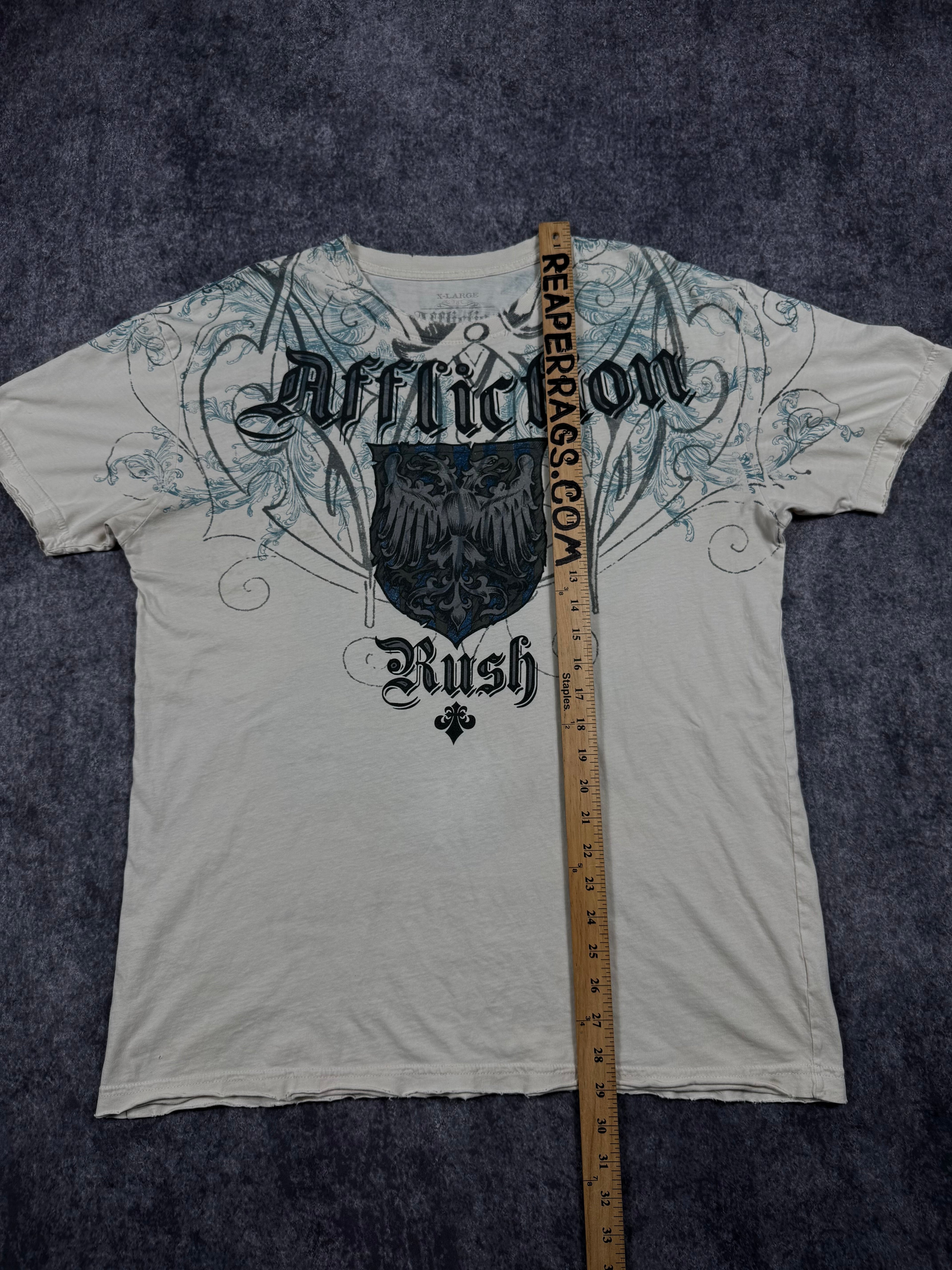(rare) 2000s affliction x rush shirt (L)