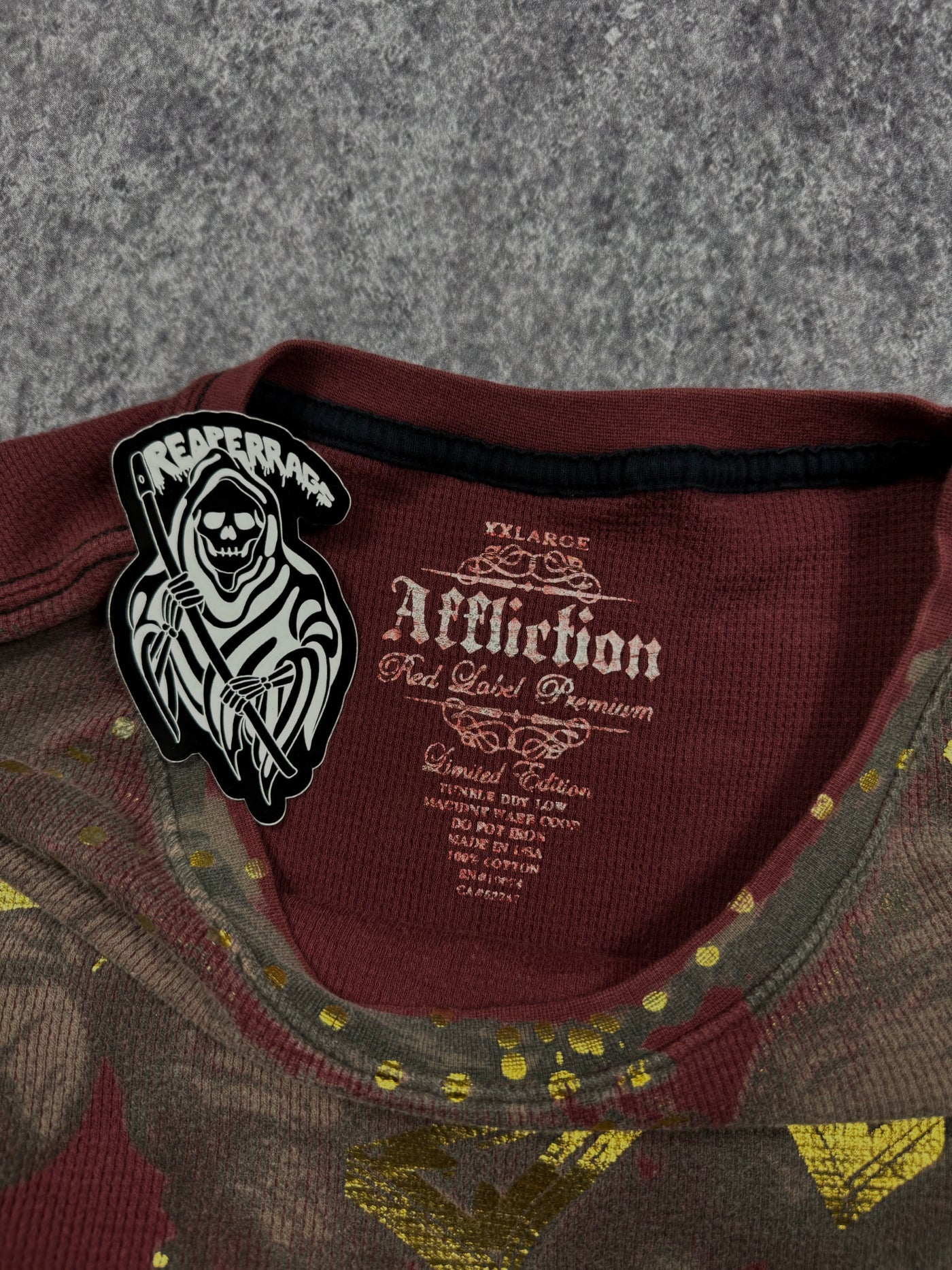 (rare) 2000s affliction x ozzy osbourne thermal (L)