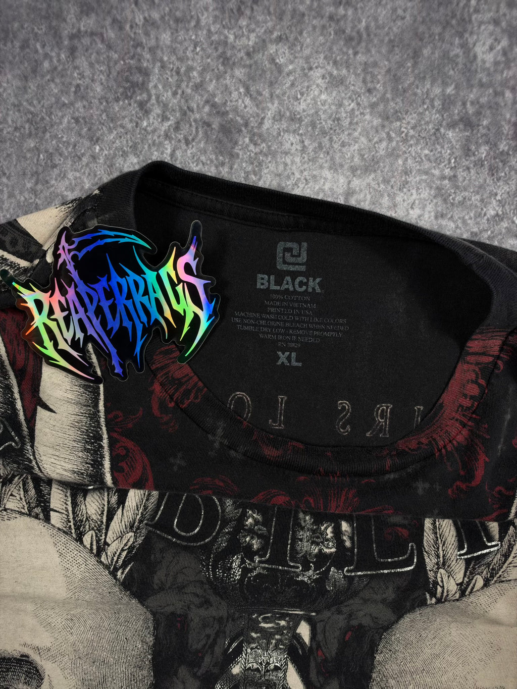 (GRAIL) 2000s CHROME BLACK x NOBOLITY SHIRT (XL)