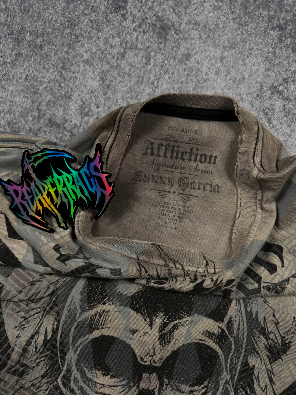 (rare) 2000s affliction x sunny garcia layered shirt (XXL)