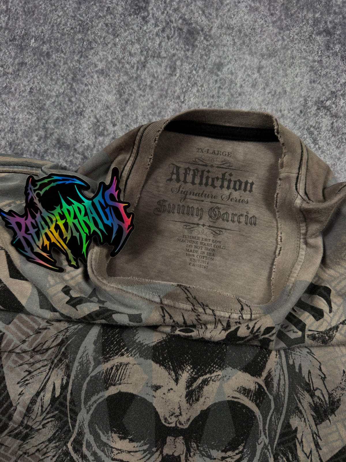 (rare) 2000s affliction x sunny garcia layered shirt (XXL)