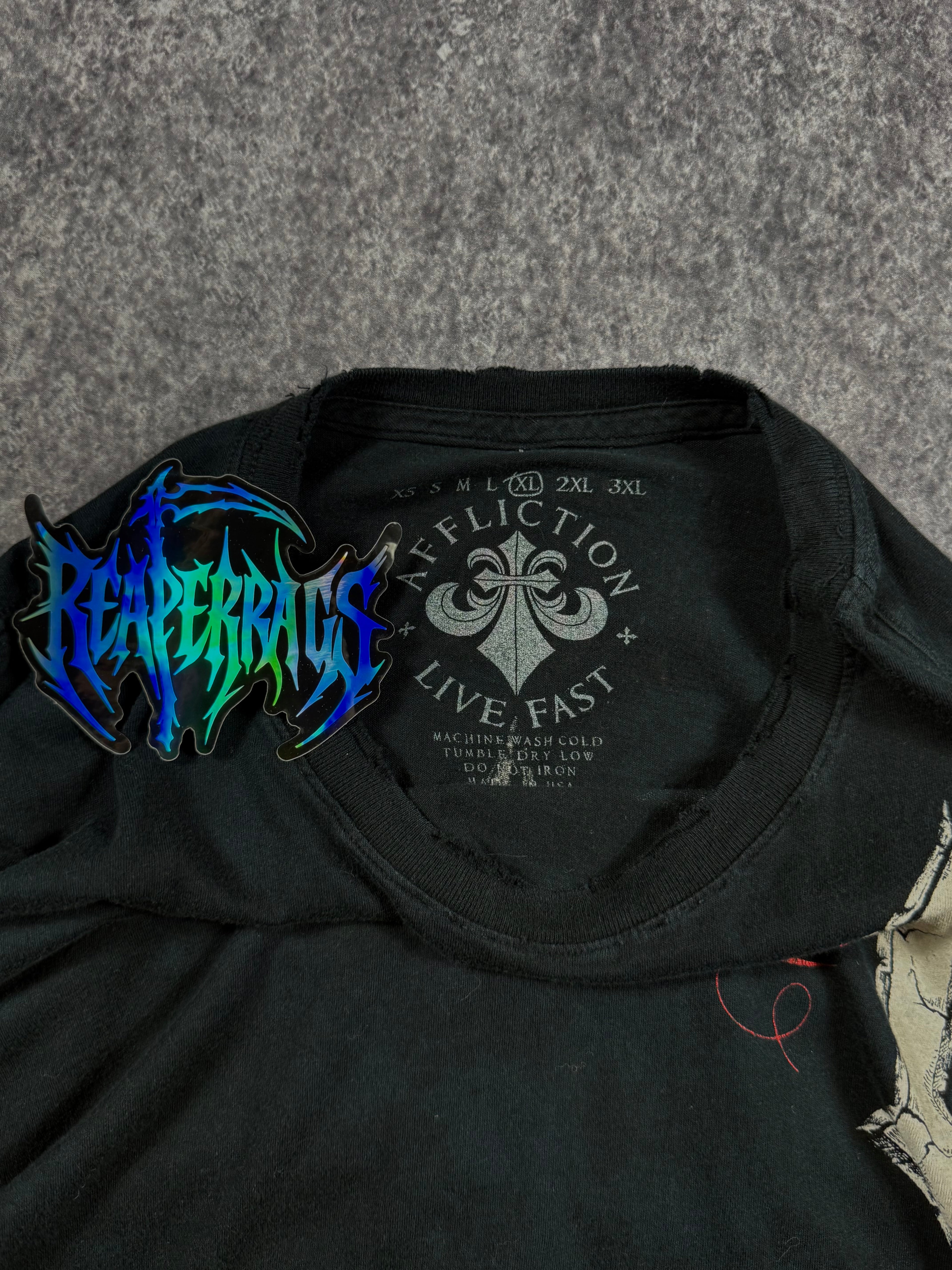 (rare) 2000s affliction chrome shirt (XL)