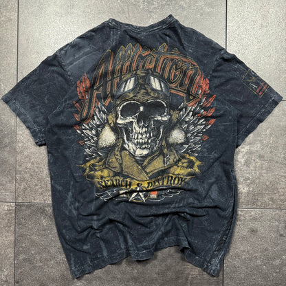 Y2K Affliction Grunge Skull Tshirt (M)