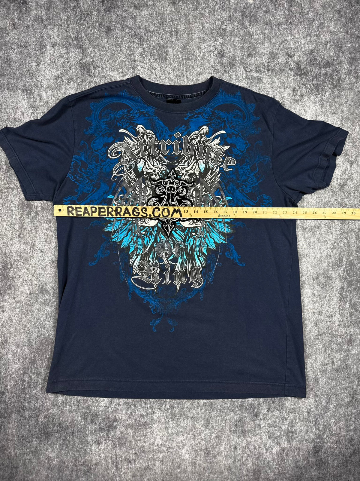 (RARE) 2000S RAW BLUE SHIRT (XL)
