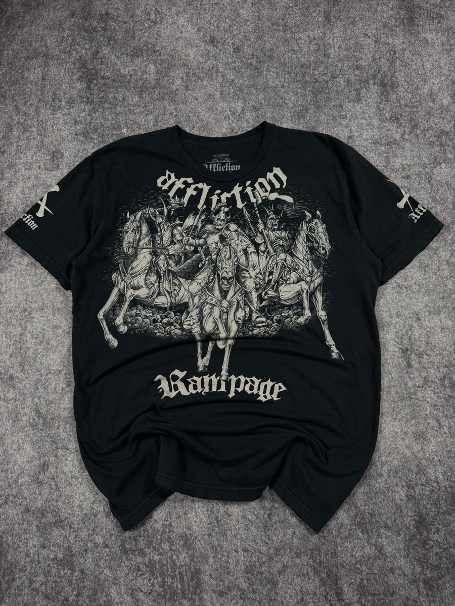 (rare) 2000s affliction x quintin jackson shirt (XL)