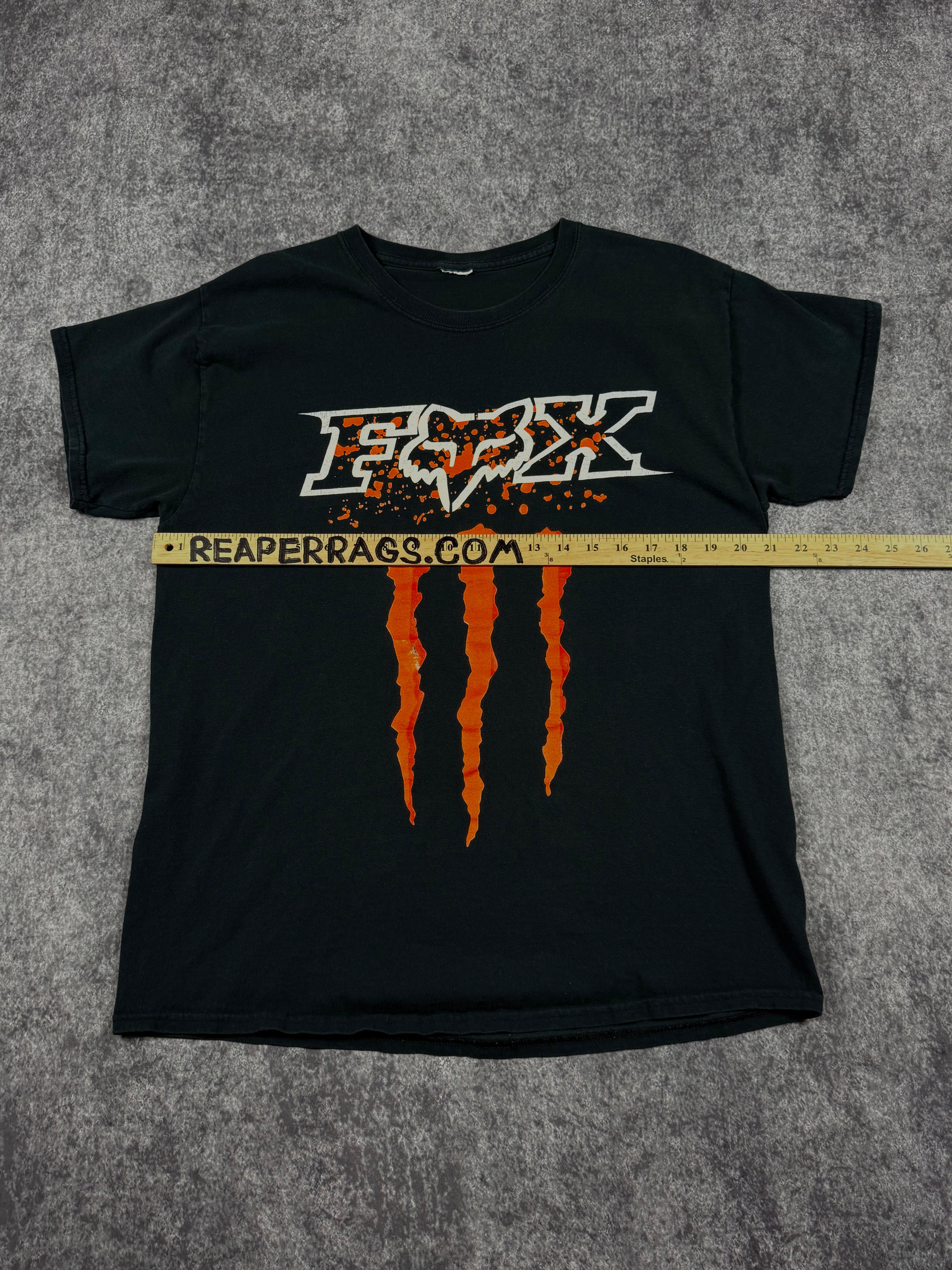 (rare) 2000s monster energy x fox racing shirt (L)