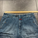 2000s MARITHE FRANCOIS GIRBAUD SHUTTLE STRAP JORTS (38)