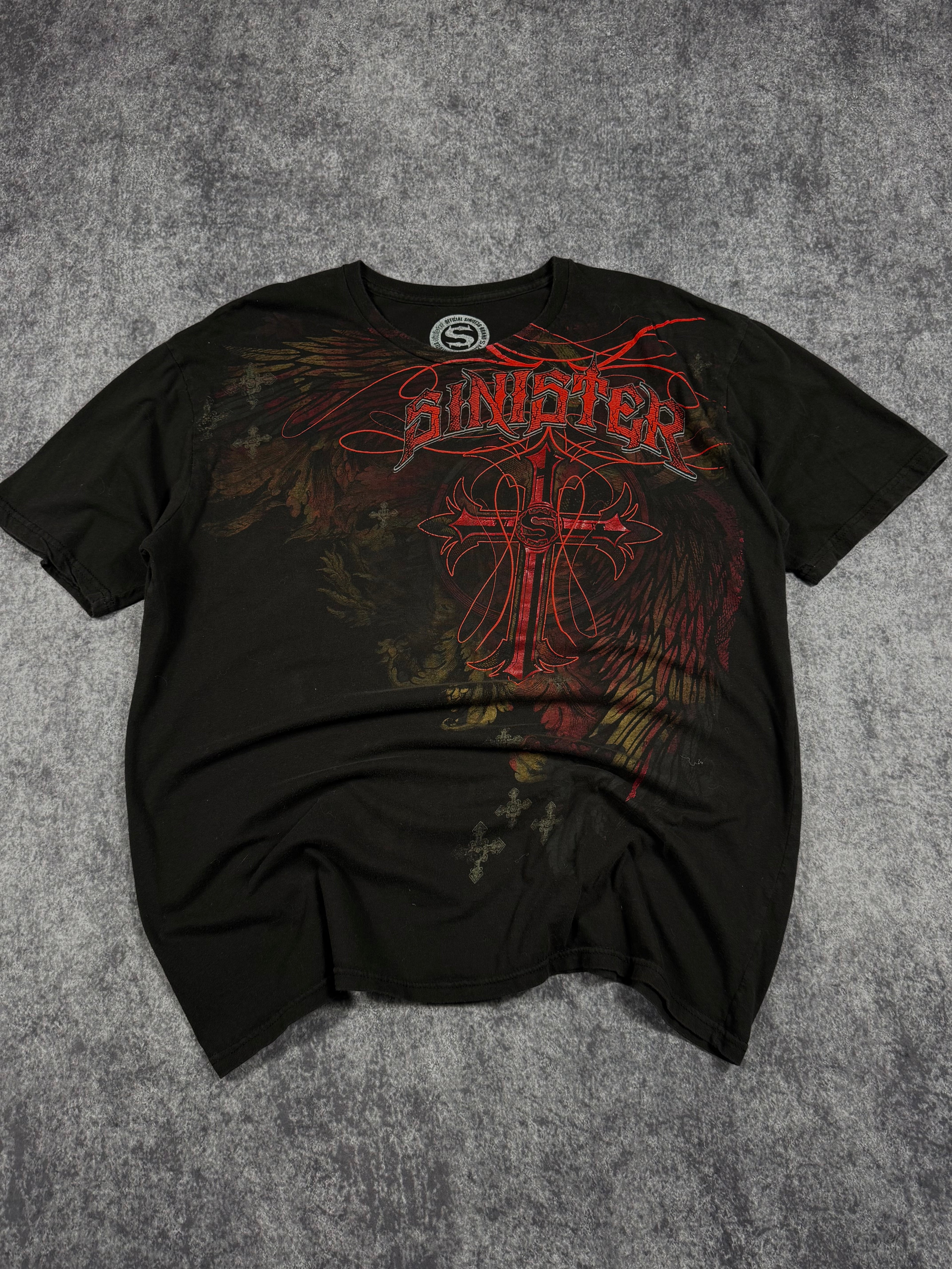(rare) 2000s sinister chrome shirt (XL)