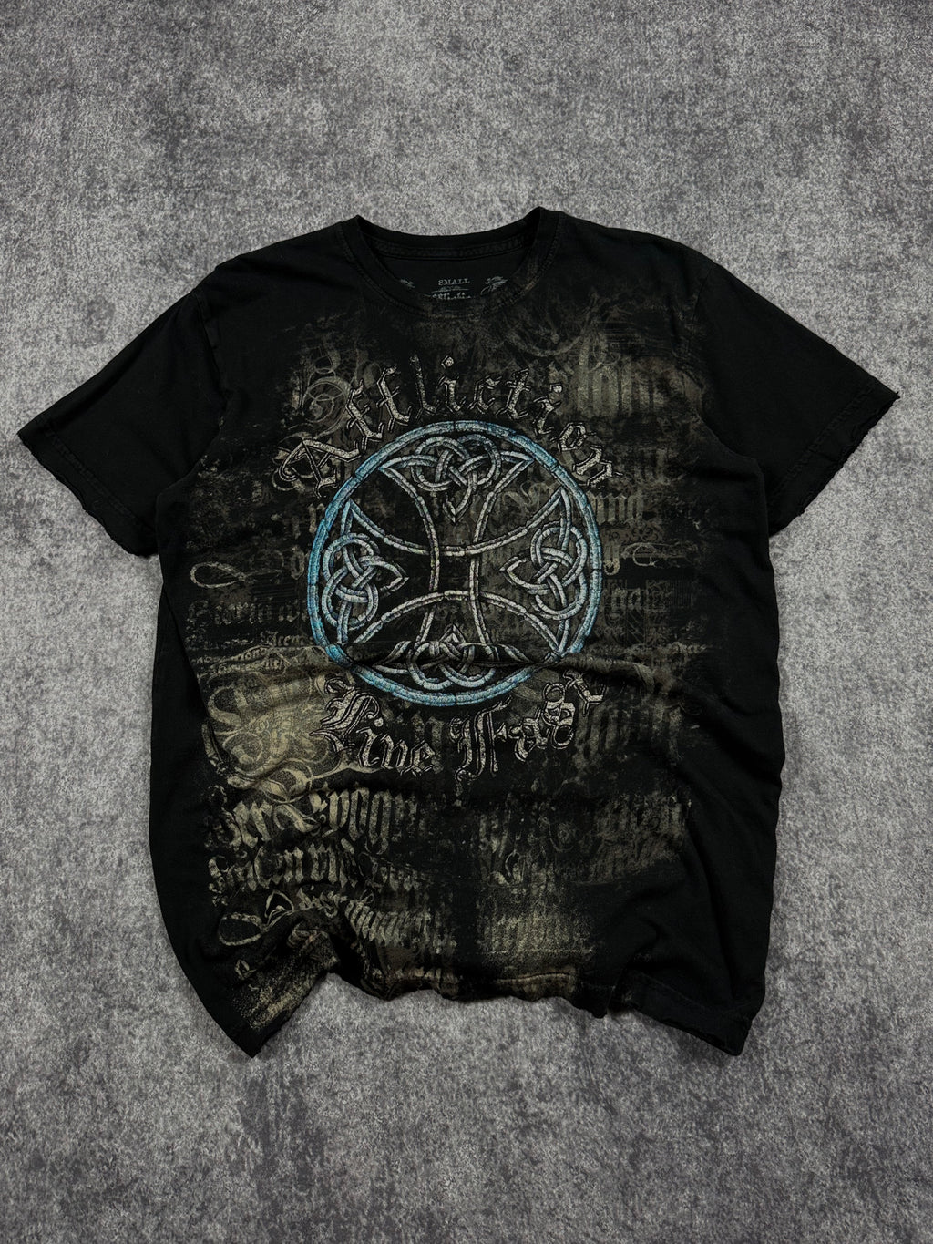 (rare) 2000s affliction chrome shirt (S)