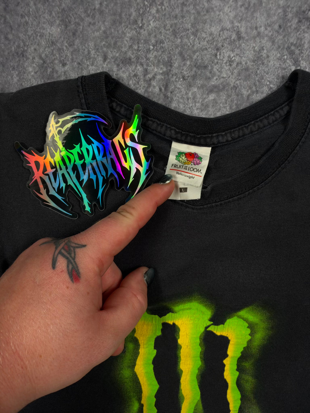 (RARE) 2000s MONSTER ENERGY SHIRT (L)