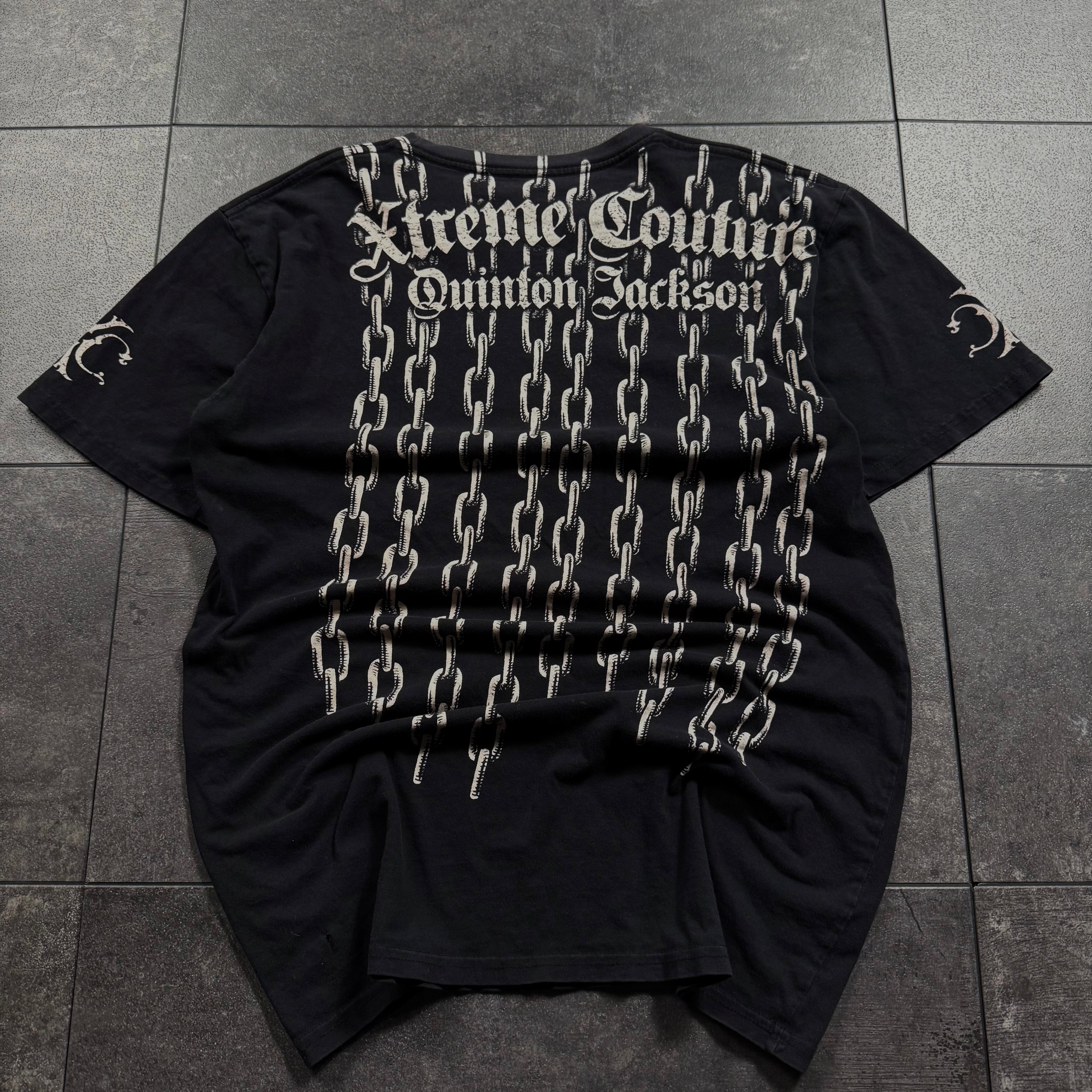(rare) 2000s xtreme couture x quintin jackson shirt (L)