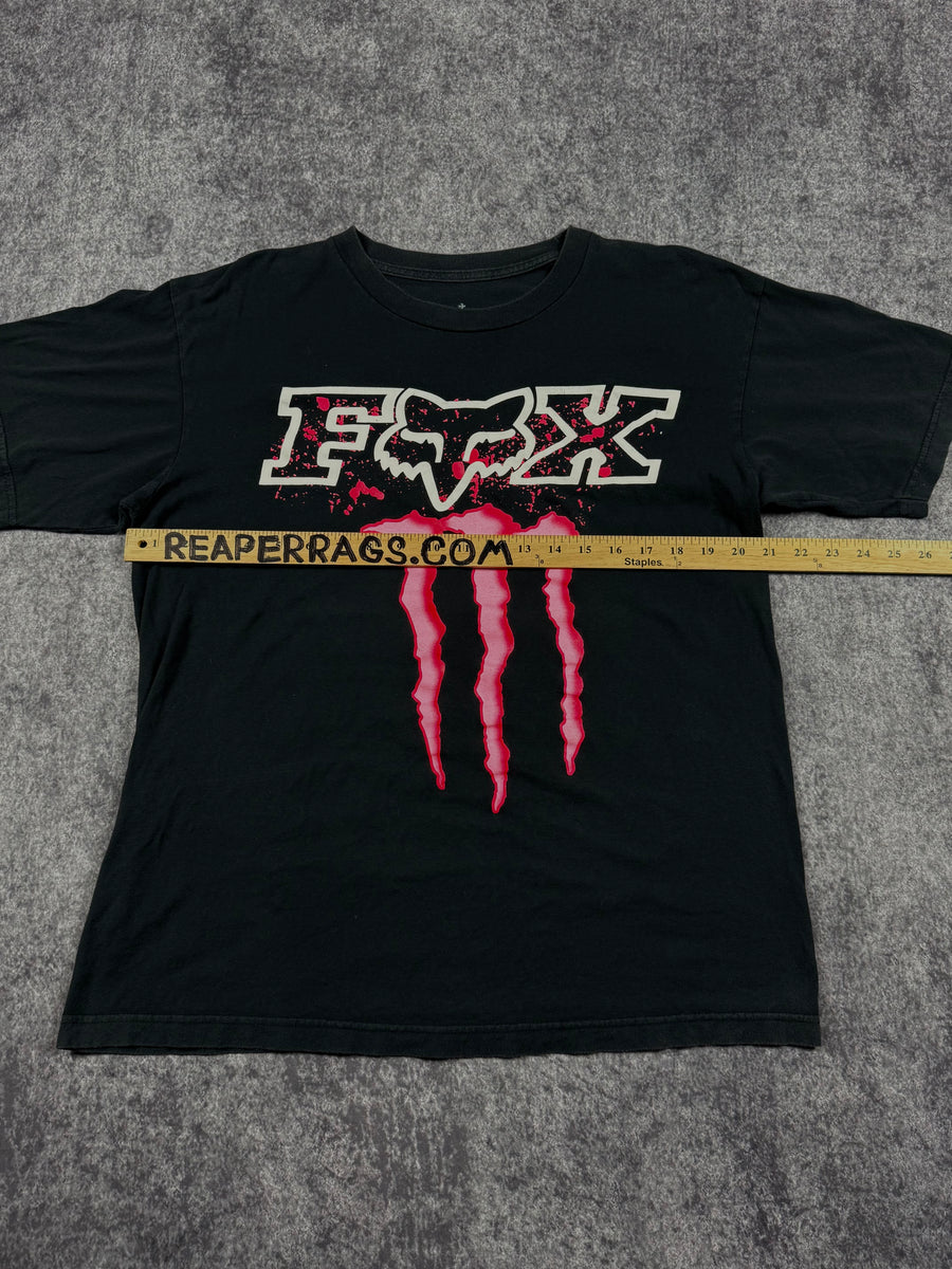 (rare) 2000s monster energy x fox racing shirt (L)