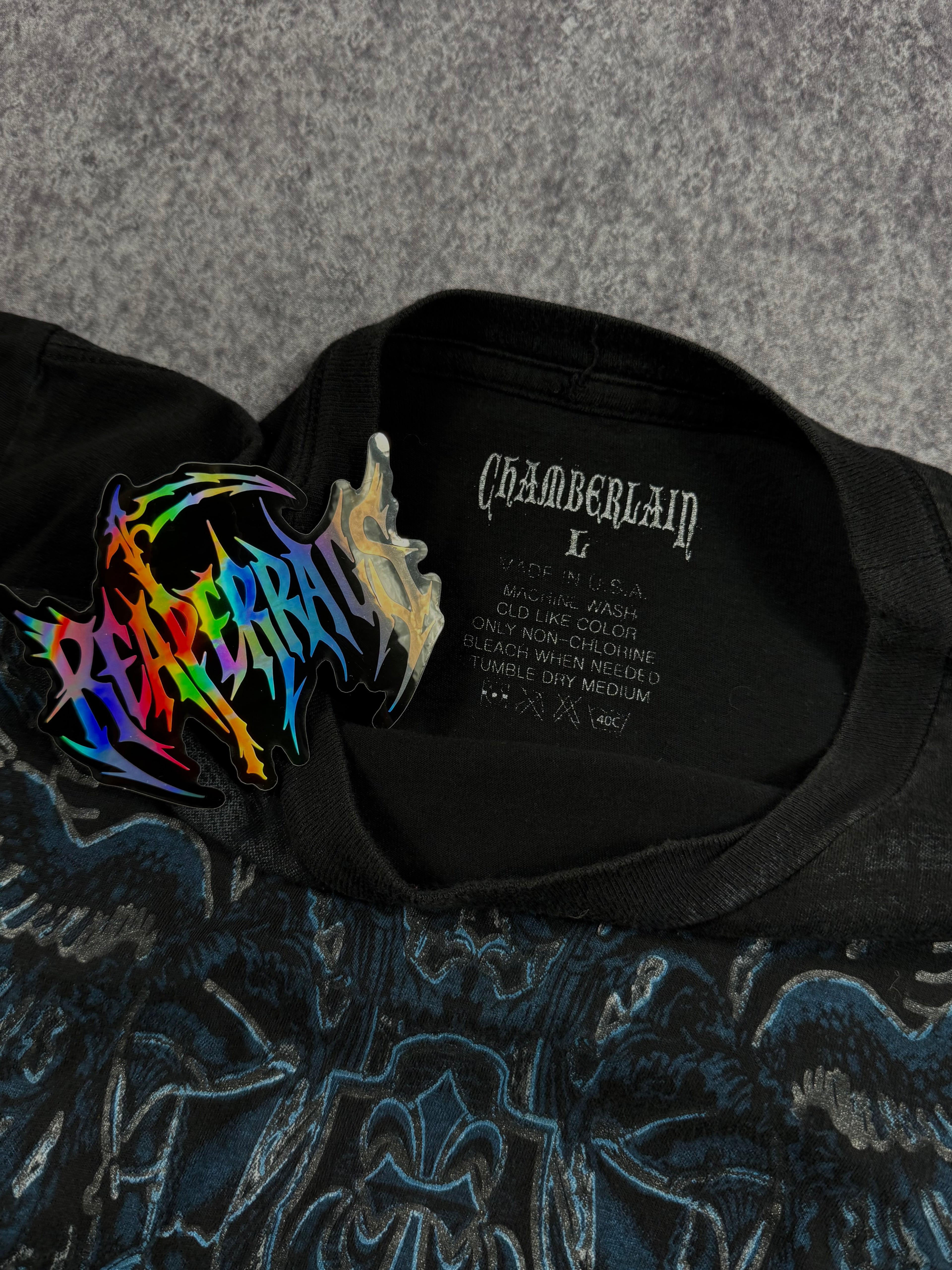 (rare) 2000s chamberlain chrome shirt (S)