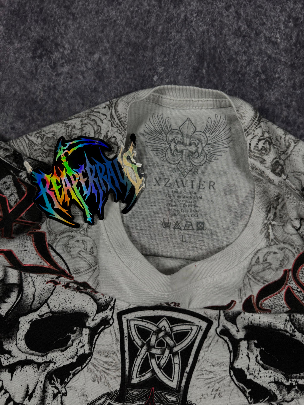 (rare) 2000s xzavier chrome shirt (L)