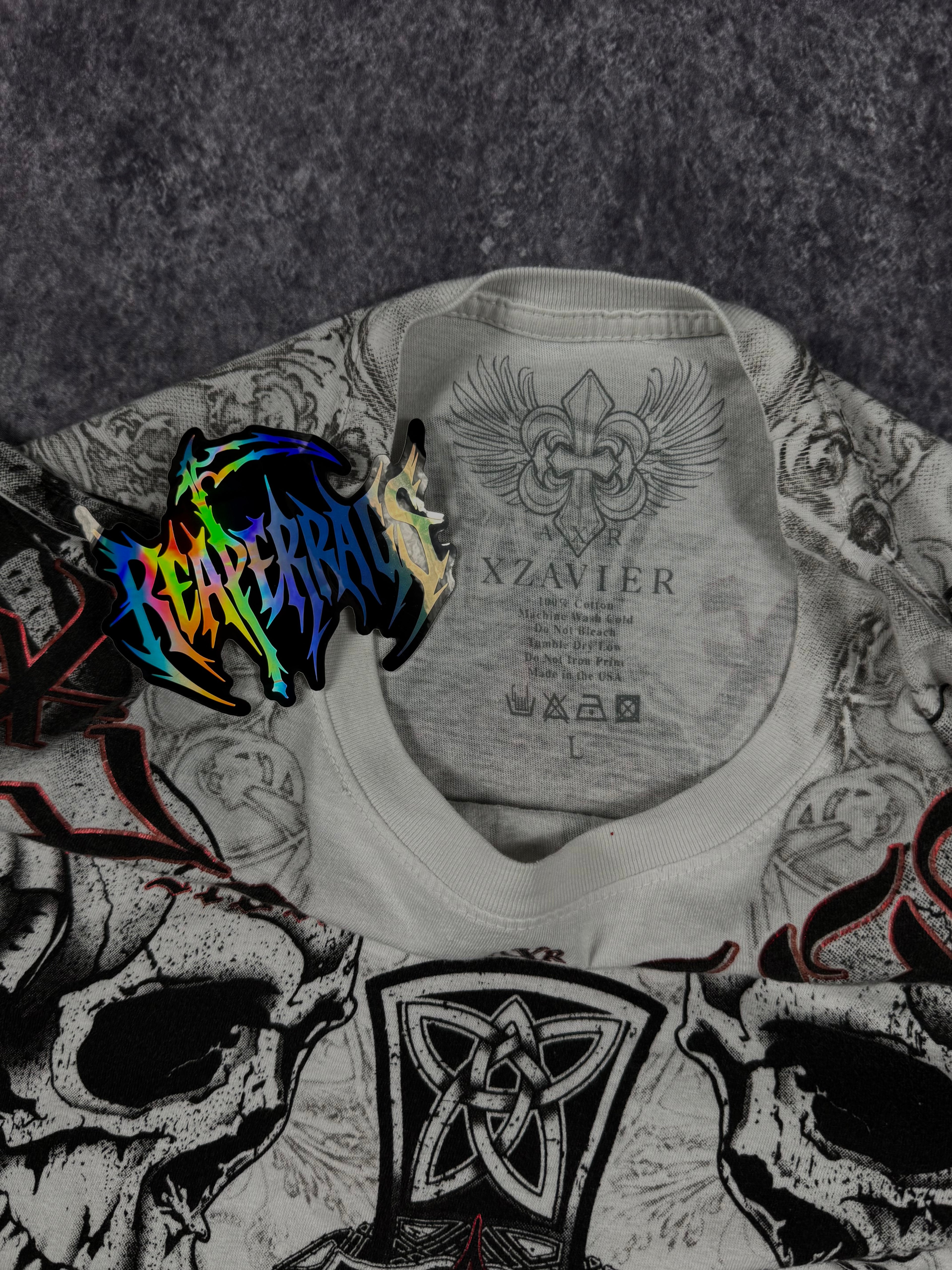 (rare) 2000s xzavier chrome shirt (L)