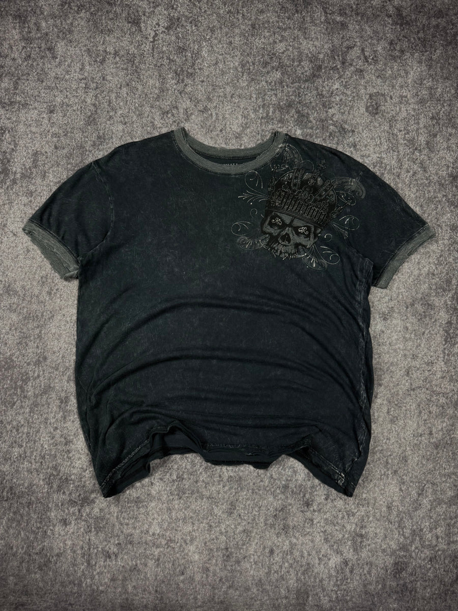 (rare) 2000s affliction chrome shirt (S)