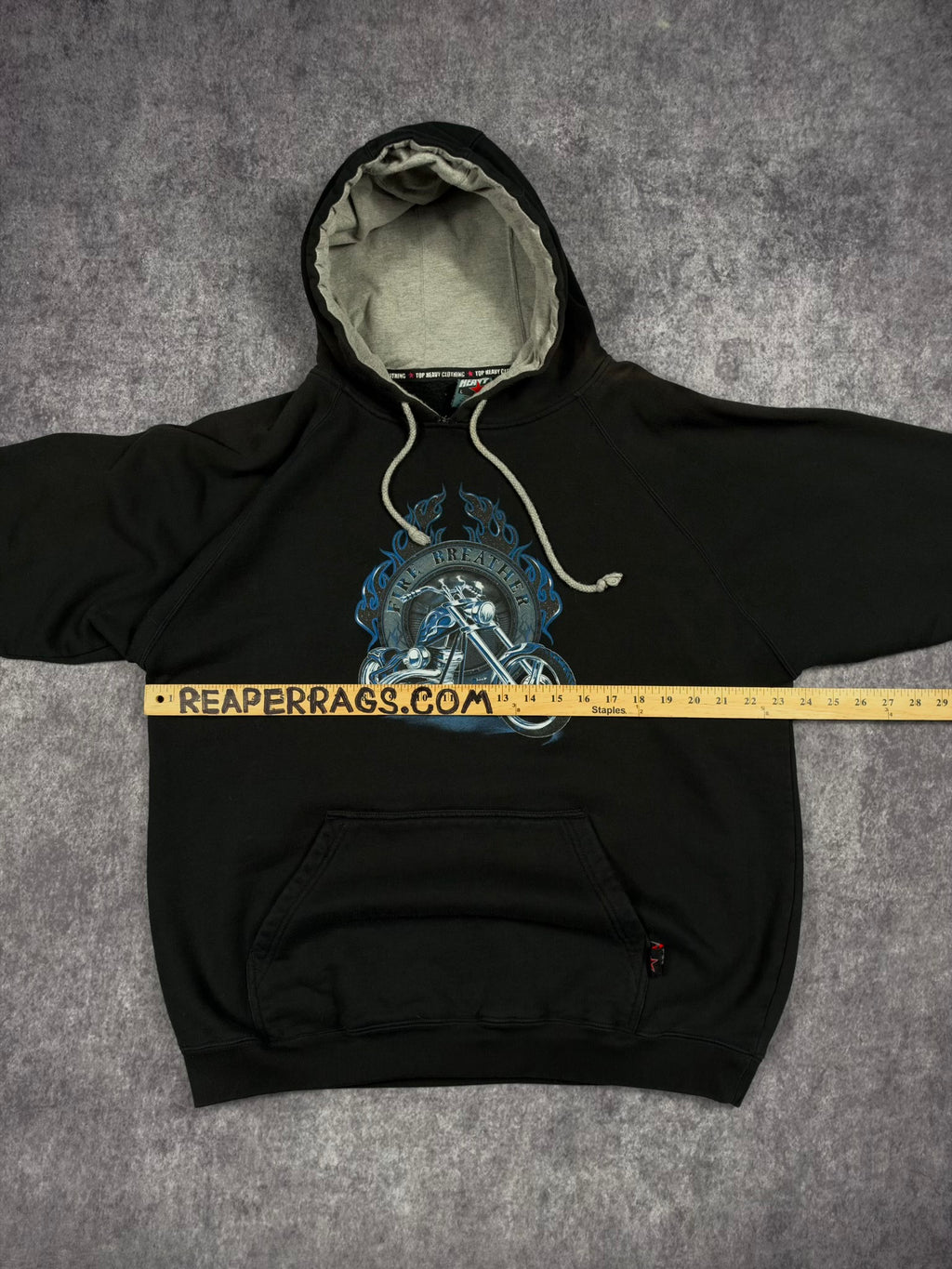 (RARE) 2000s CHROME TOP HEAVY HOODIE (L)