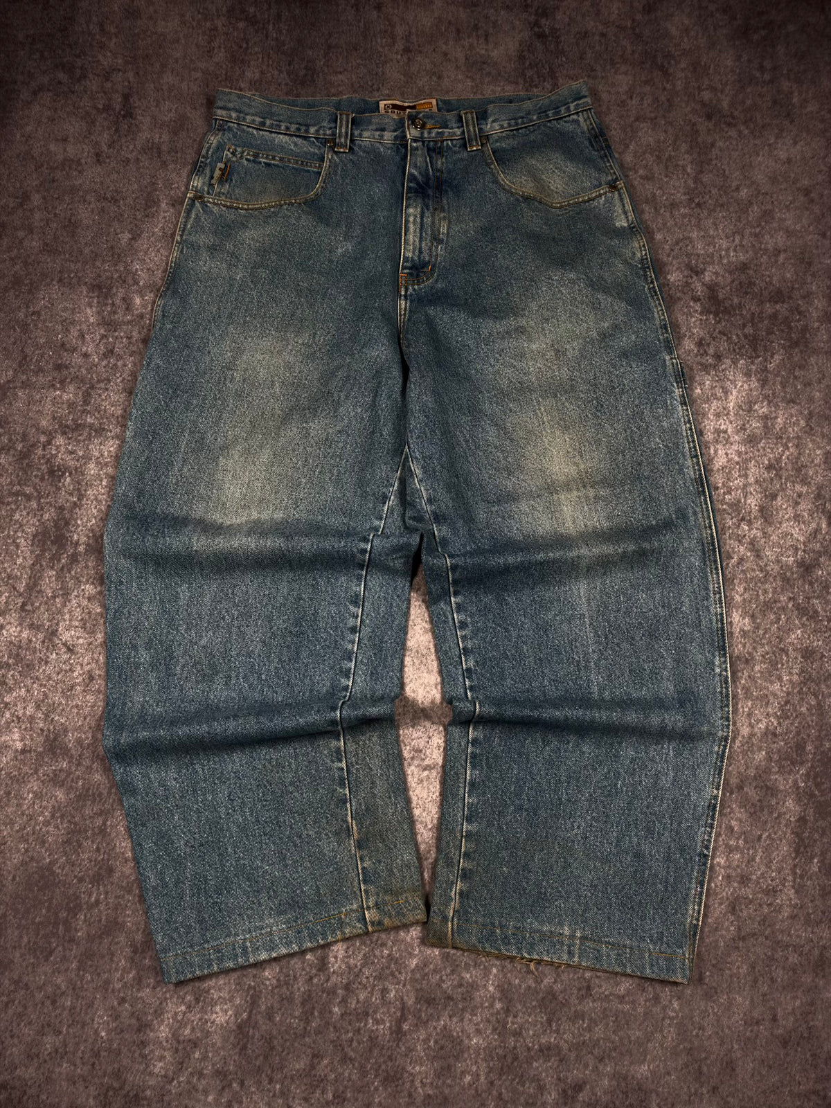 (GRAIL) 2000s EMBROIDERED SOUTHPOLE JEANS (36x29)