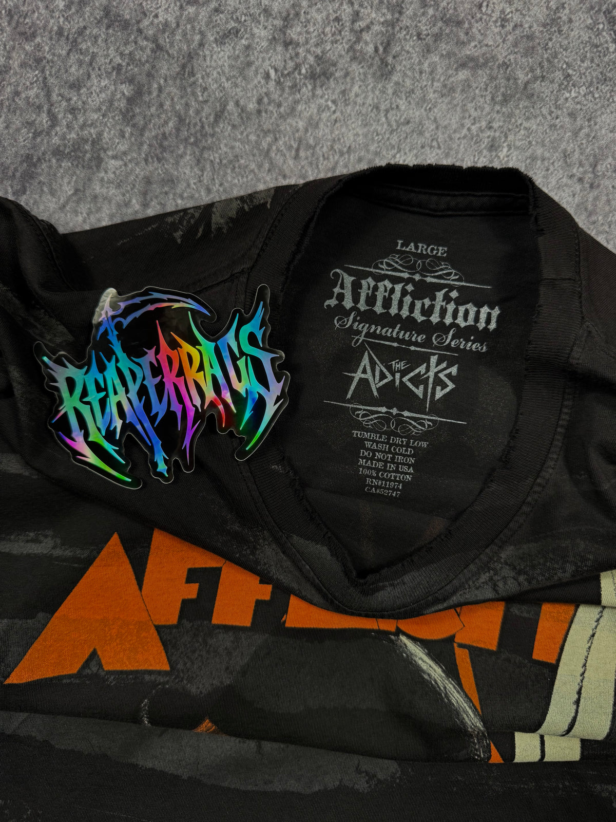 (rare) 2000s affliction x the adicts shirt (L)