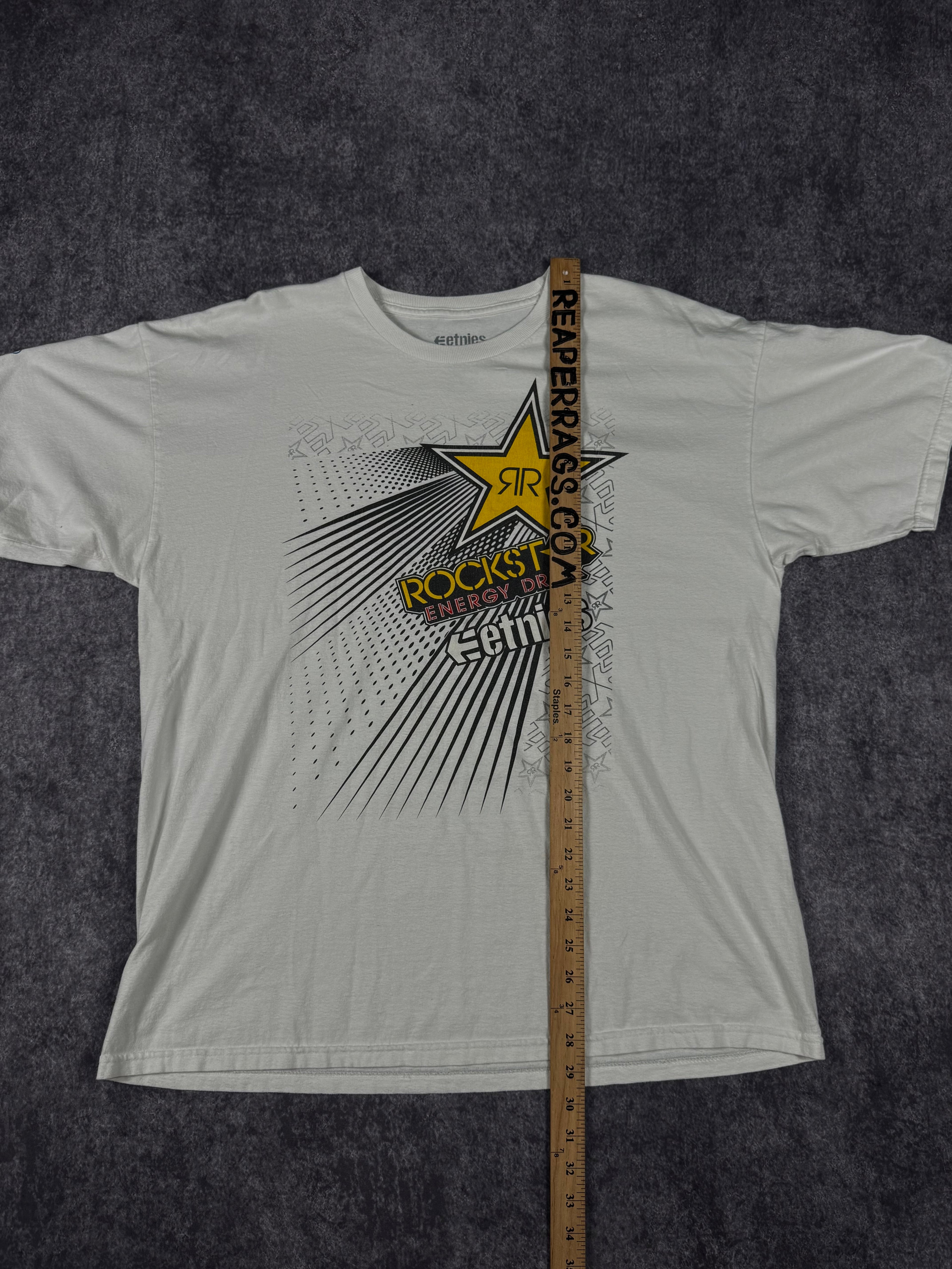 (rare) 2000s rockstar energy x etnies shirt (XL)