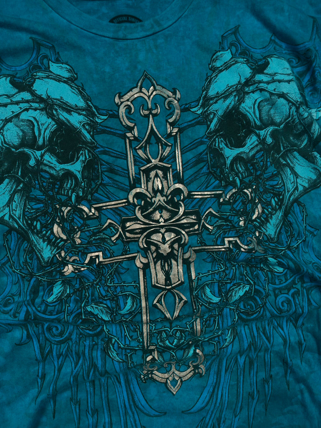 (RARE) 2000S SINISTER CHROME SHIRT (L)