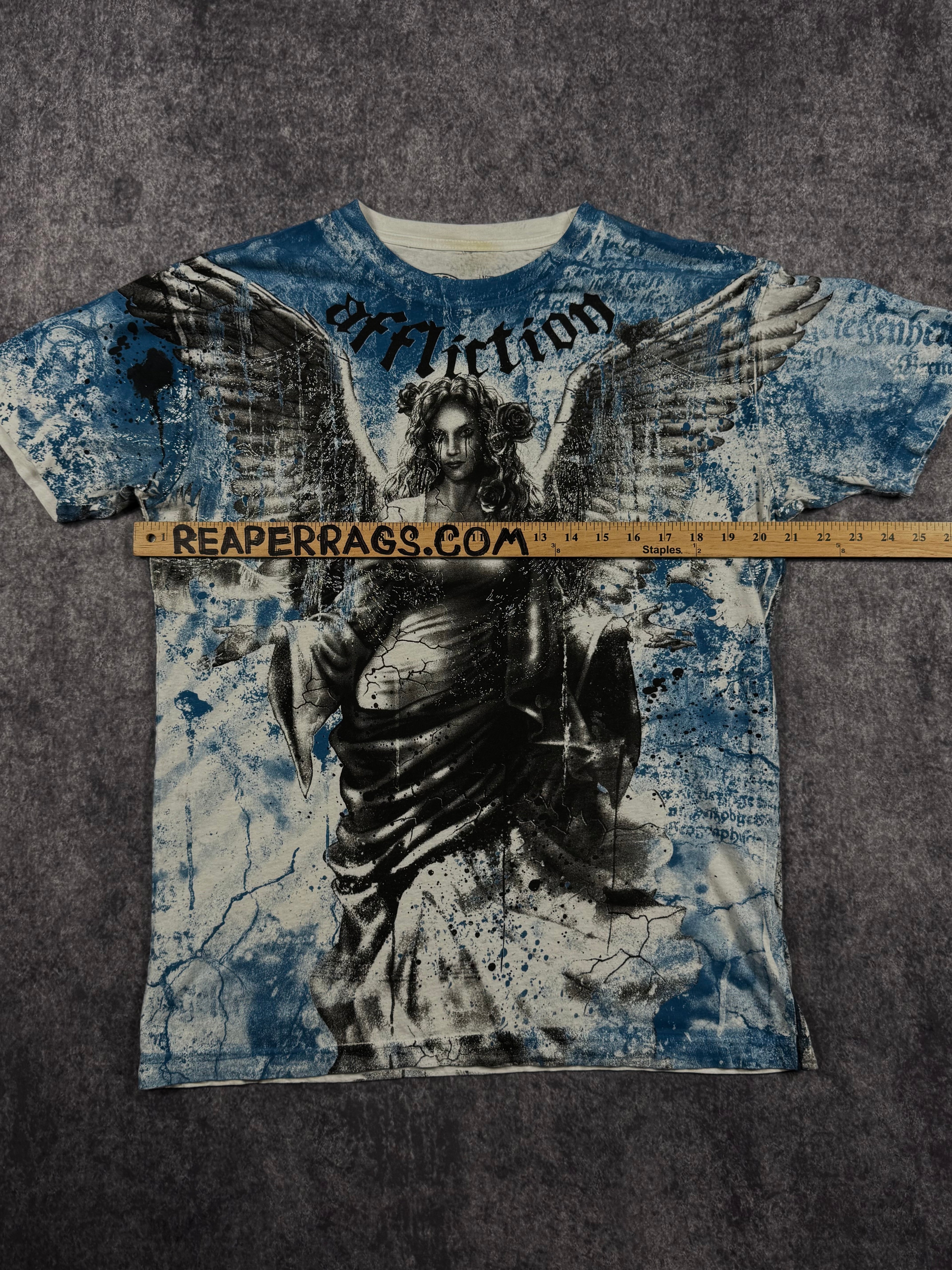(rare) 2000s affliction chrome shirt (M)