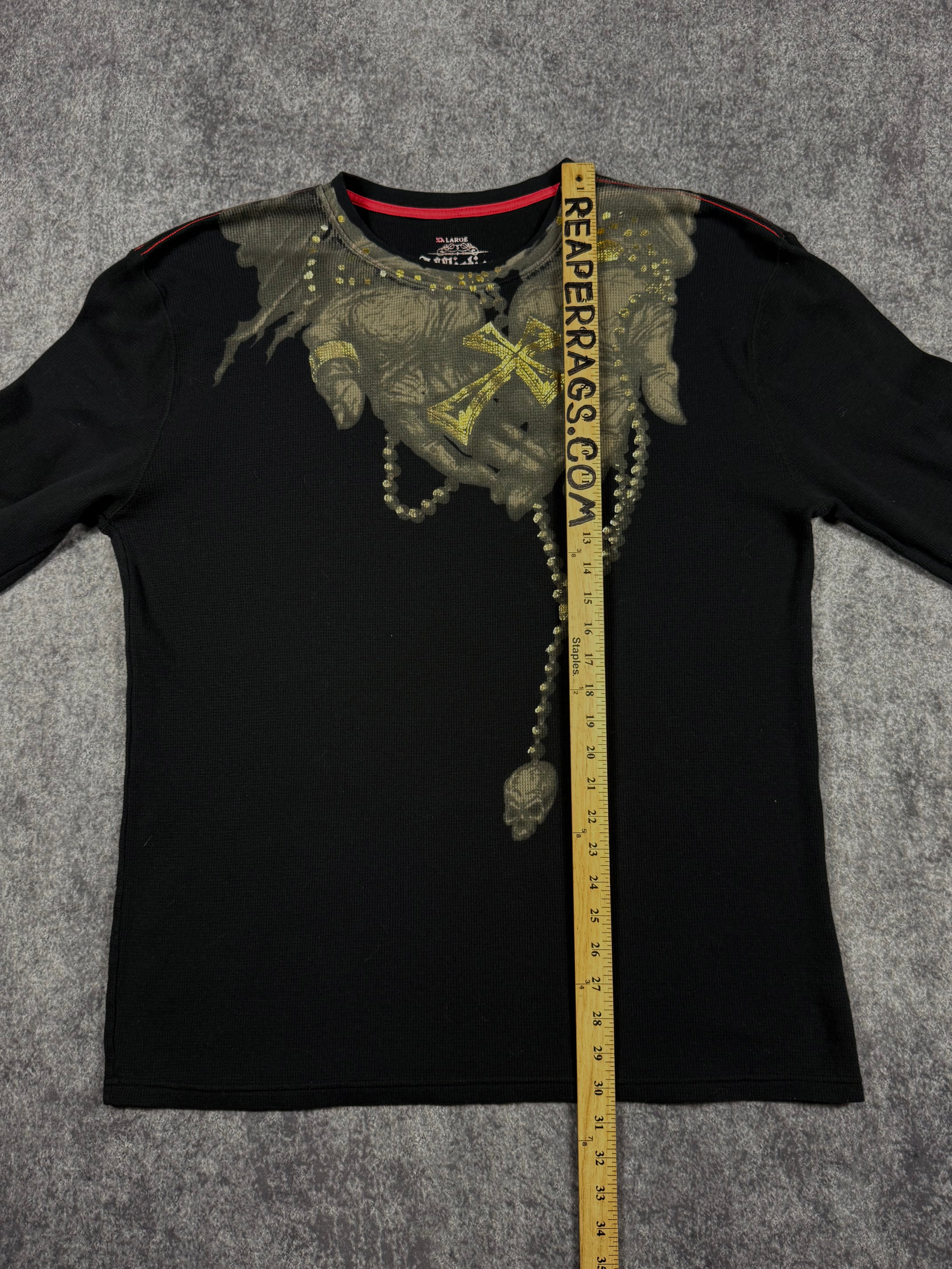 (rare) 2000s affliction x ozzy osbourne thermal (XL)