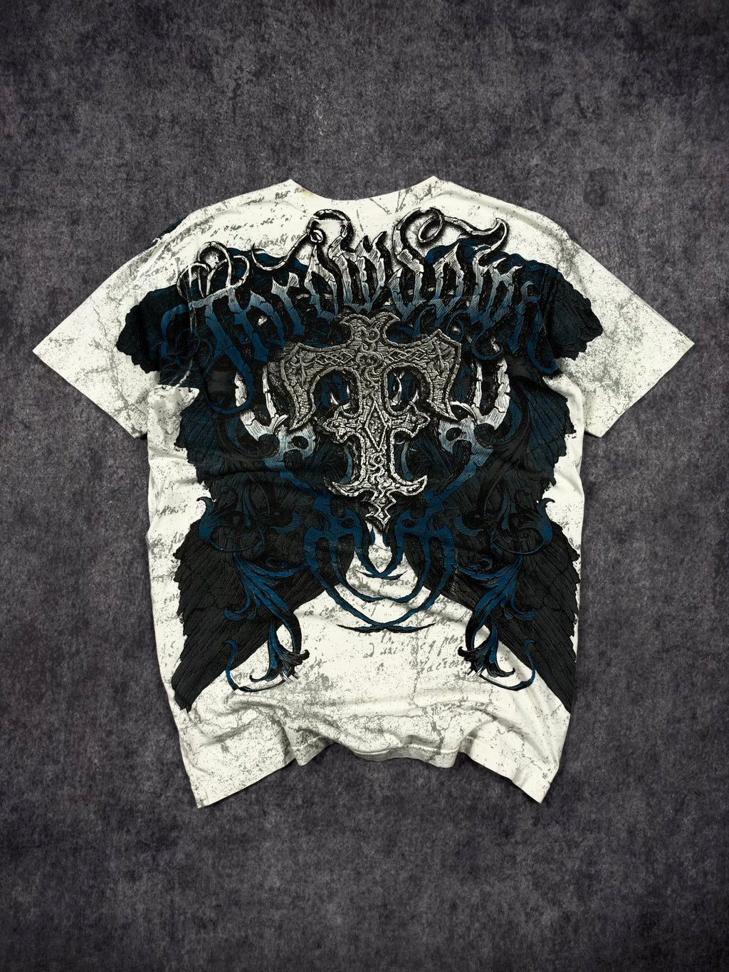 (RARE) 2000s THROWDOWN SHIRT (S)