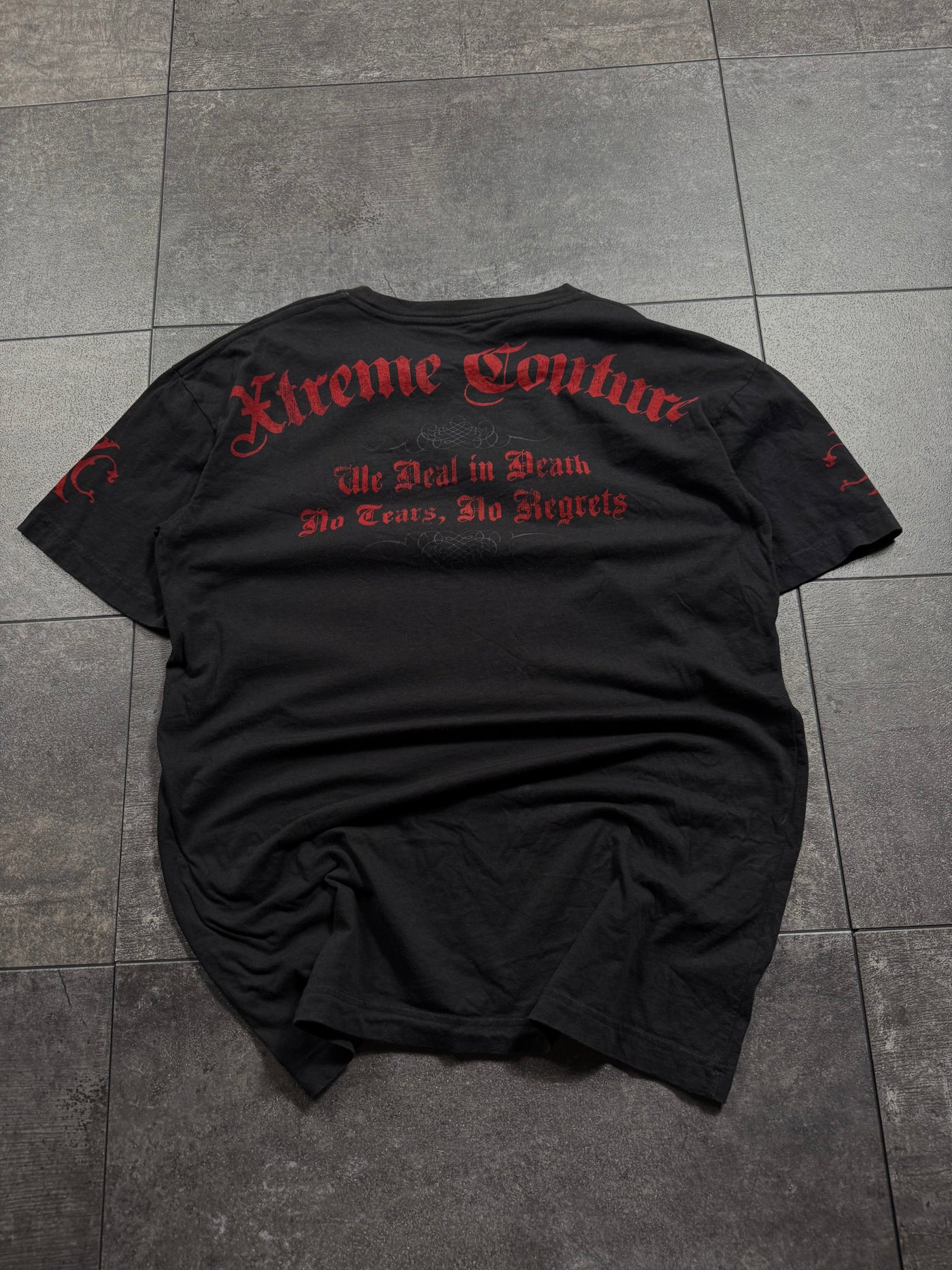 (rare) 2000s xtreme couture x josh barnett rhinestone shirt