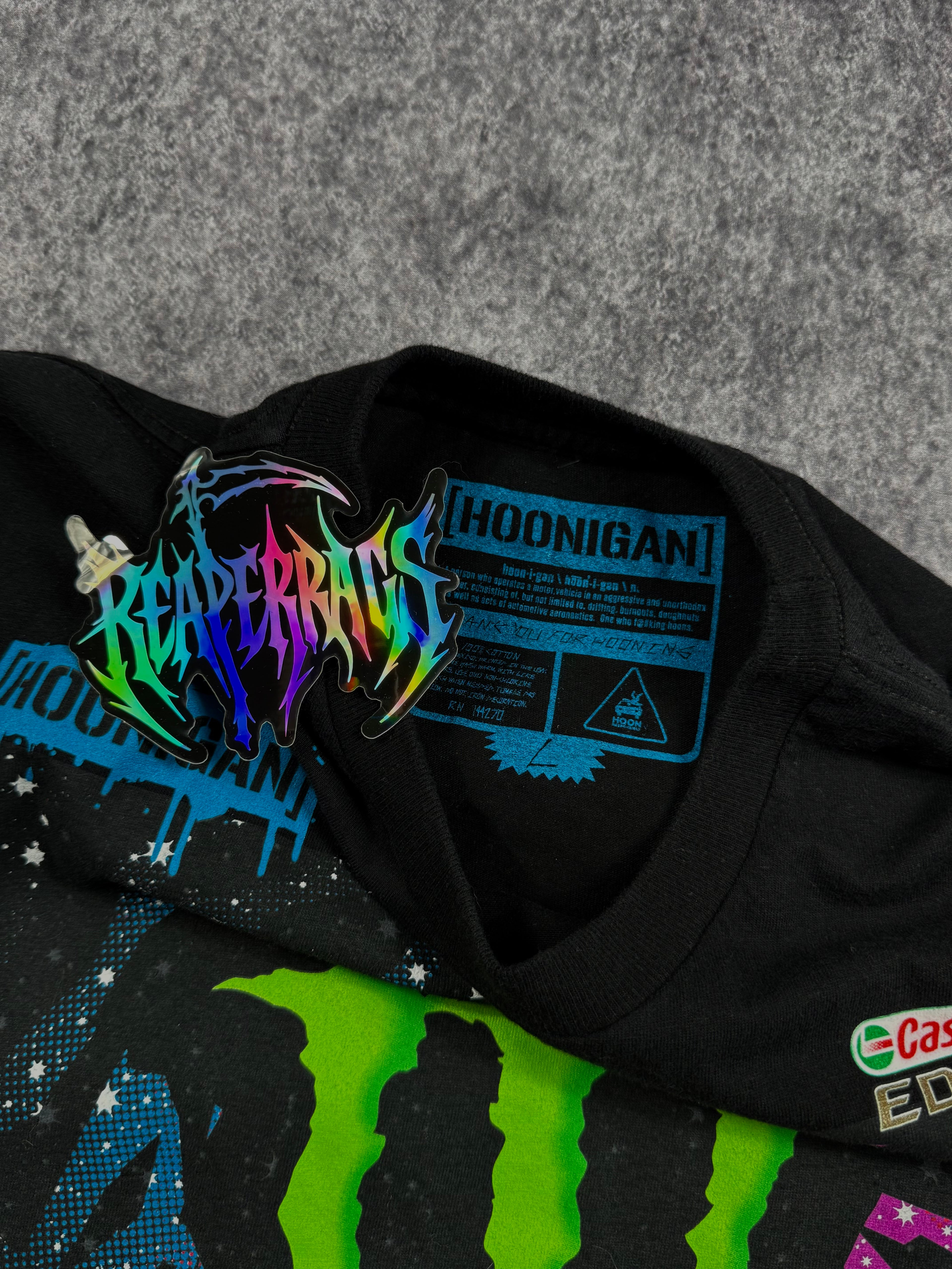 (rare) 2000s hoonigan x monster energy x ken block shirt (M)