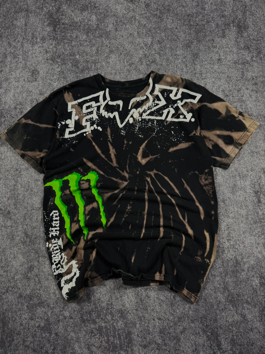 (rare) 2000s monster energy x fox racing shirt (M)