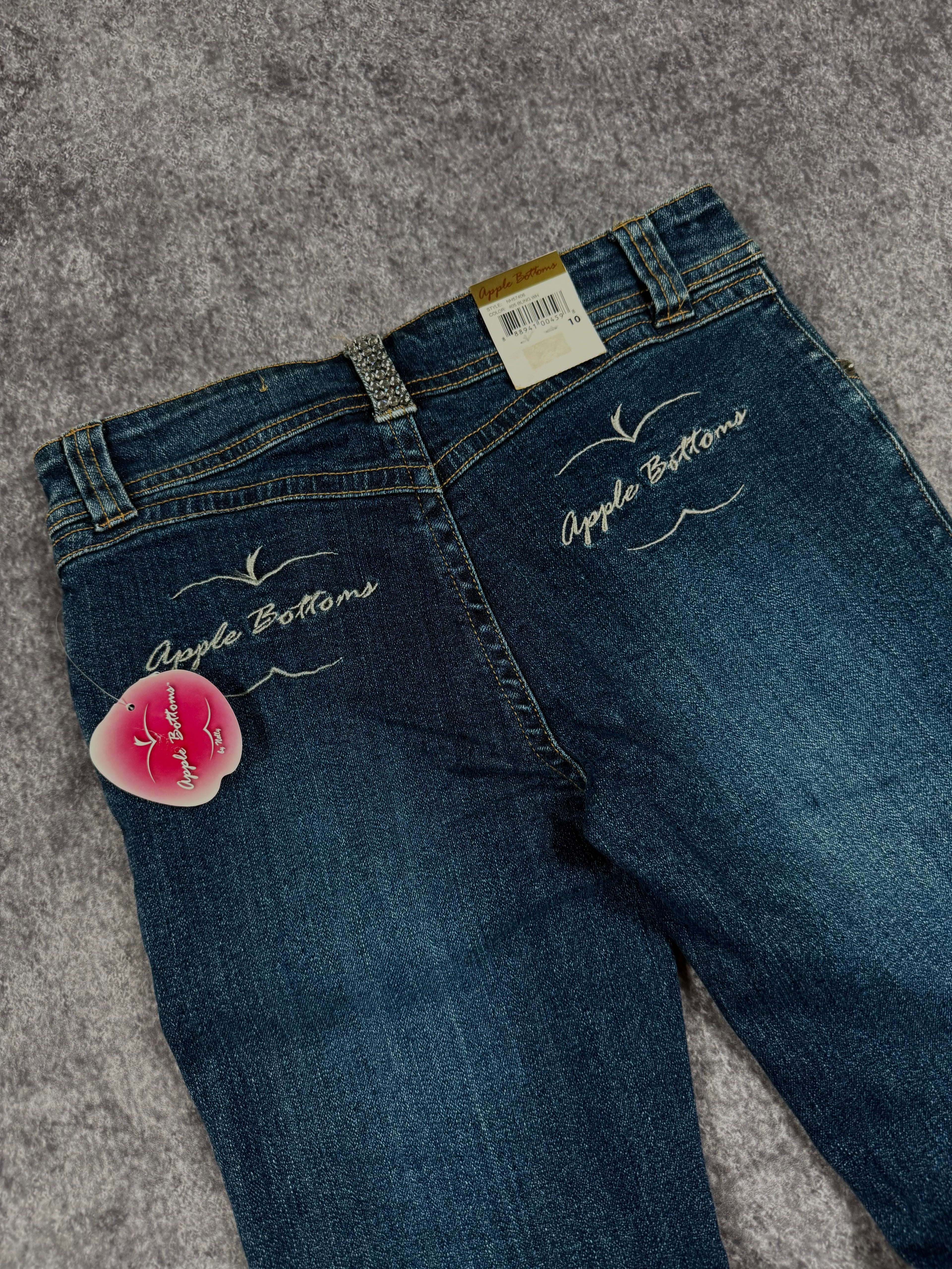 (rare) deadstock 2000s apple bottoms rhinestone jeans (28x27)