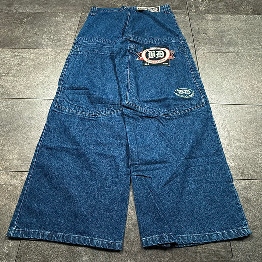 Y2K JNCO Style BD County Baggy Wide Leg Jeans (34x32)