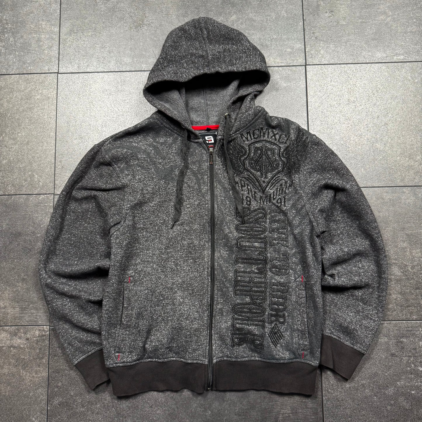 Y2K Southpole Grunge Zip-Up Hoodie (S)