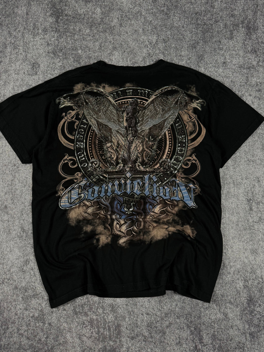 (rare) 2000s winged chrome shirt (L)