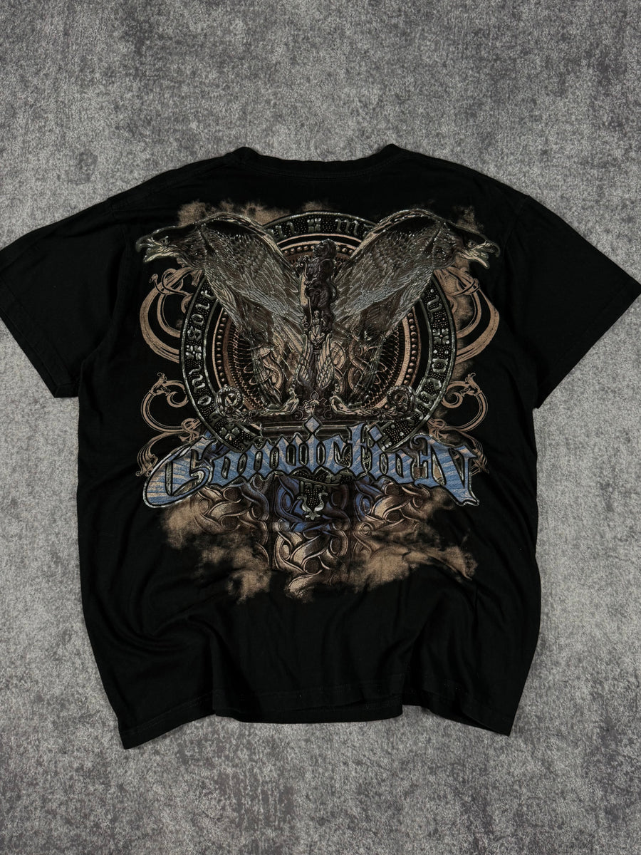 (rare) 2000s winged chrome shirt (L)