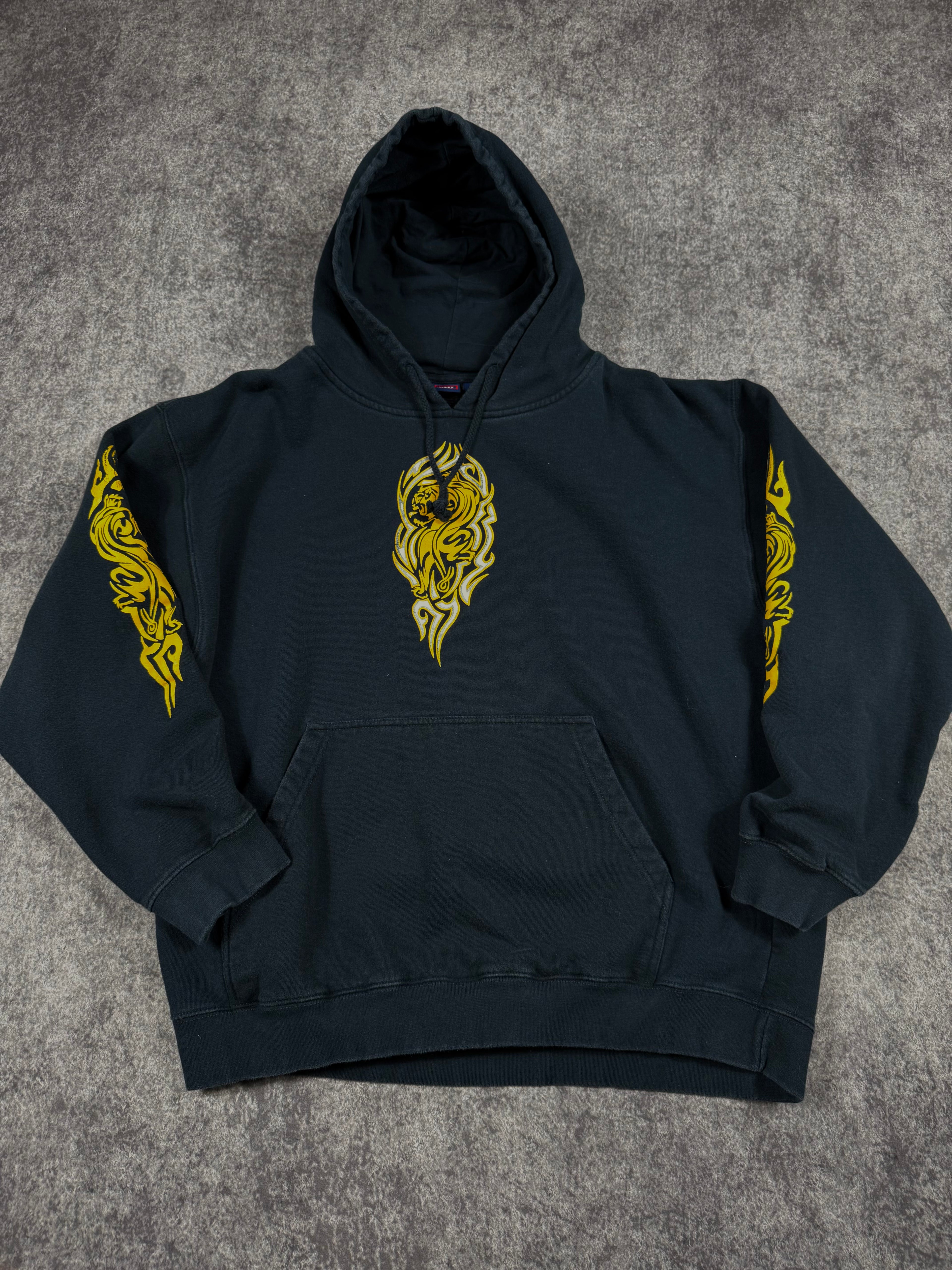 (rare) 2000s tribal hoodie (xxl)