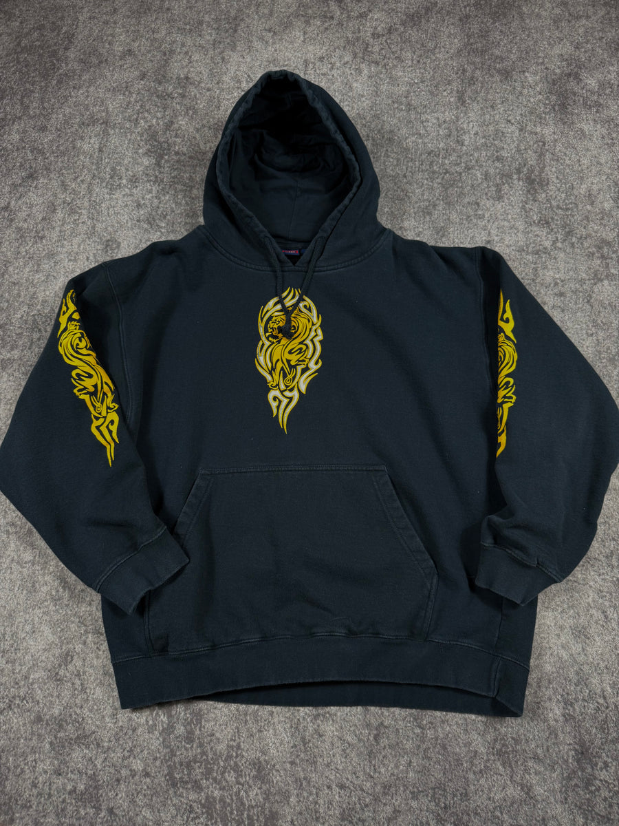 (rare) 2000s tribal hoodie (xxl)