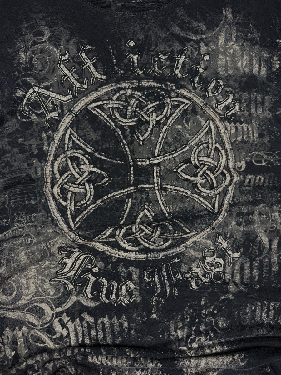 (rare) 2000s affliction chrome shirt (L)