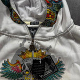 Deadstock 2000s Rhinestone Skull Hoodie (M)