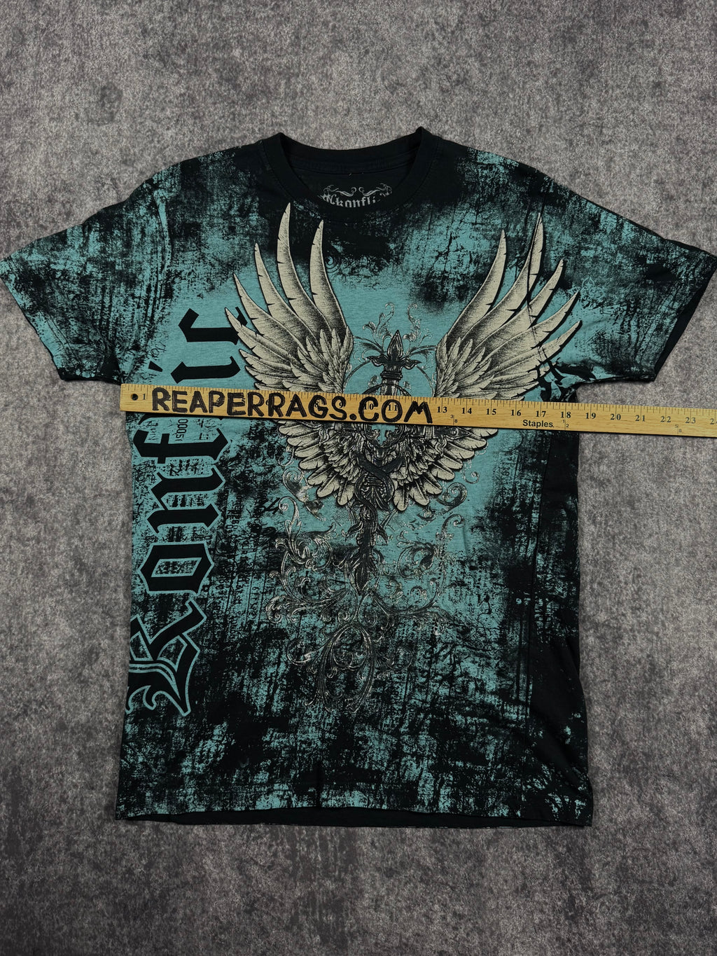(rare) 2000s konflic chrome shirt (S)