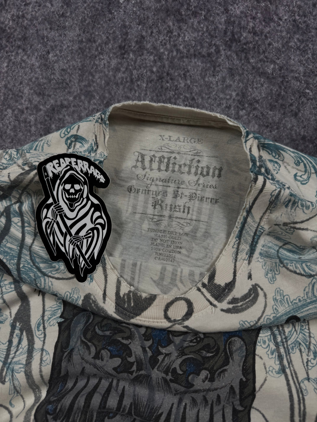 (rare) 2000s affliction x rush shirt (L)