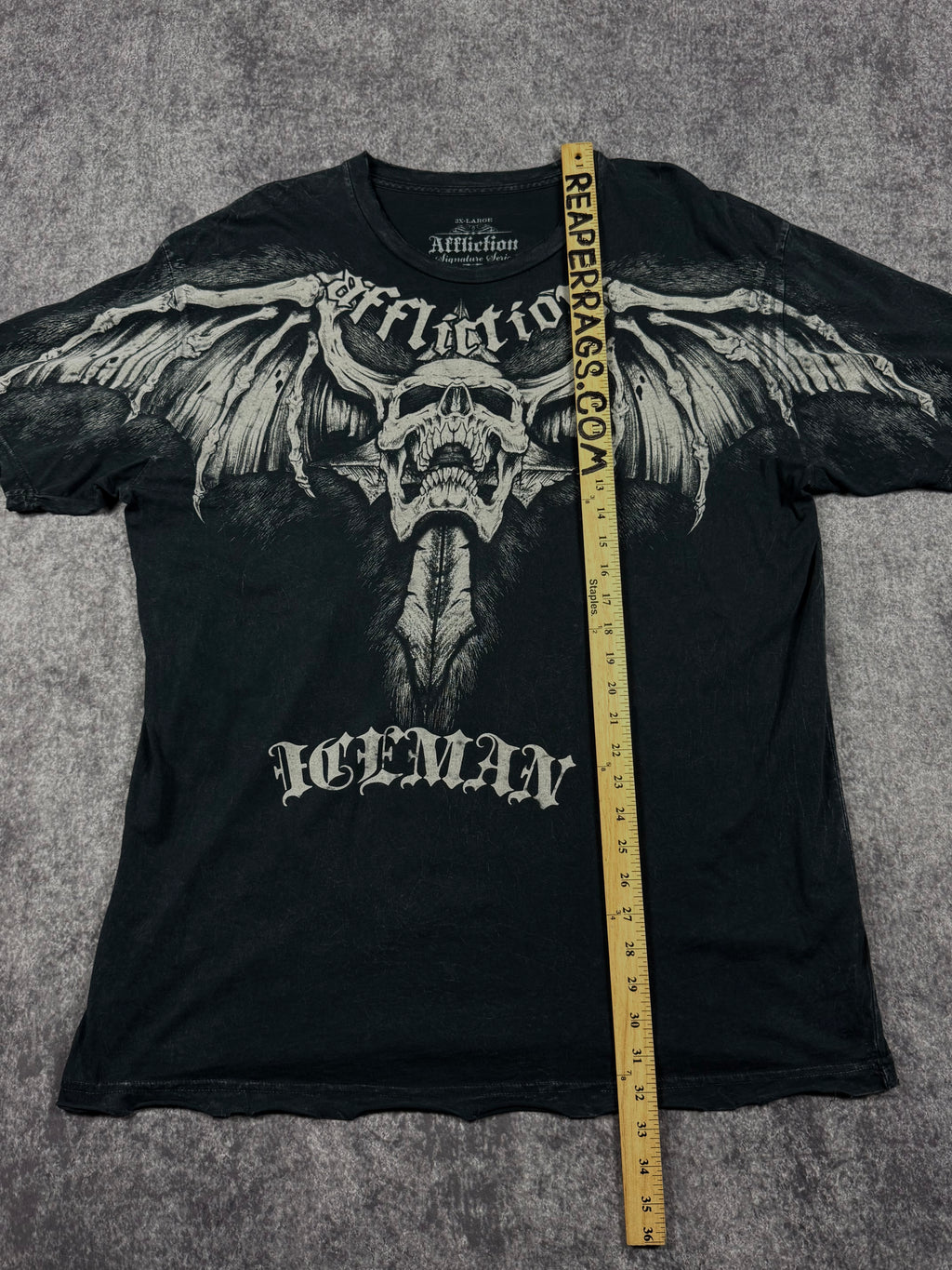 (rare) 2000s affliction x iceman shirt (XL)