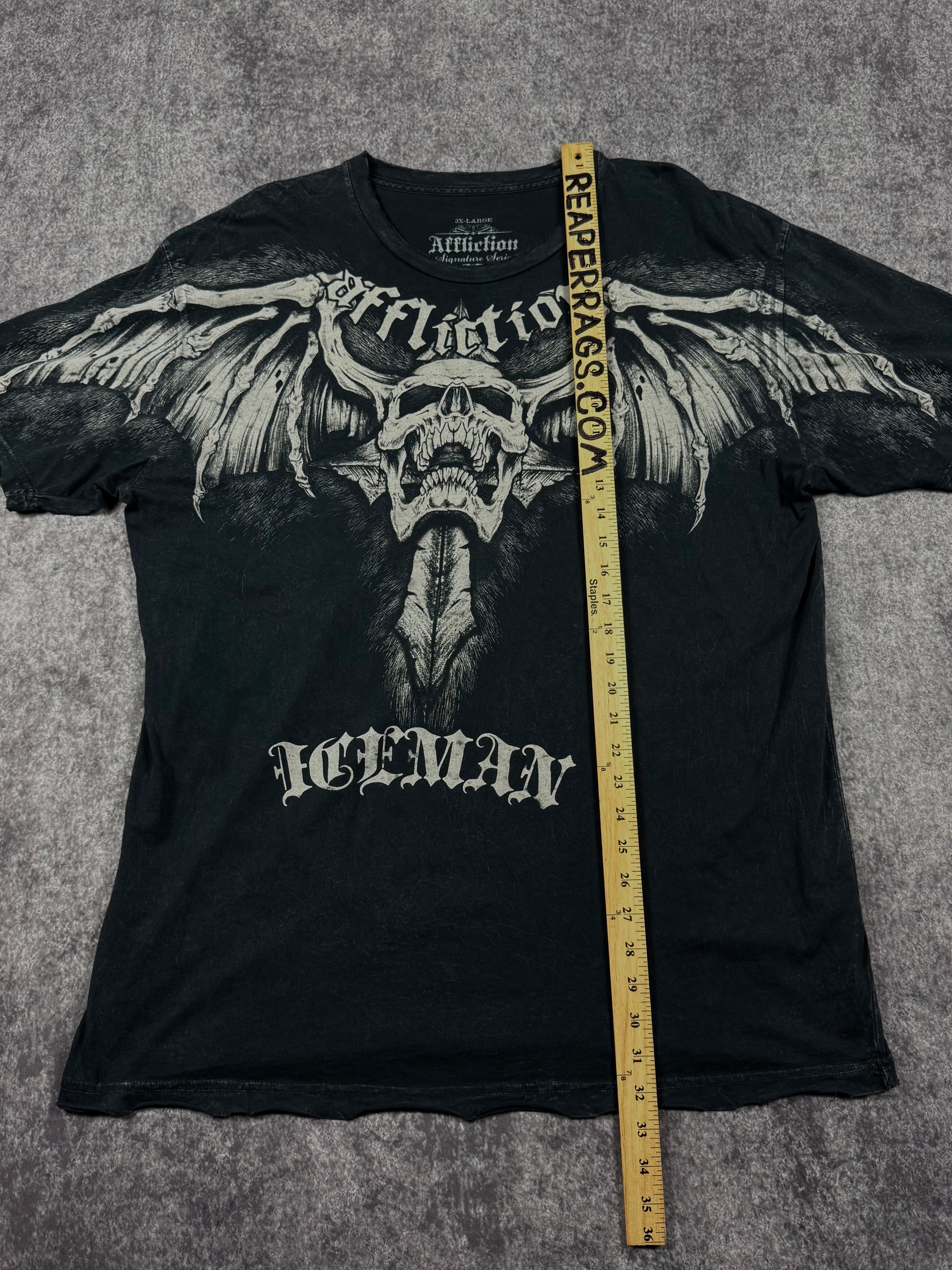 (rare) 2000s affliction x iceman shirt (XL)
